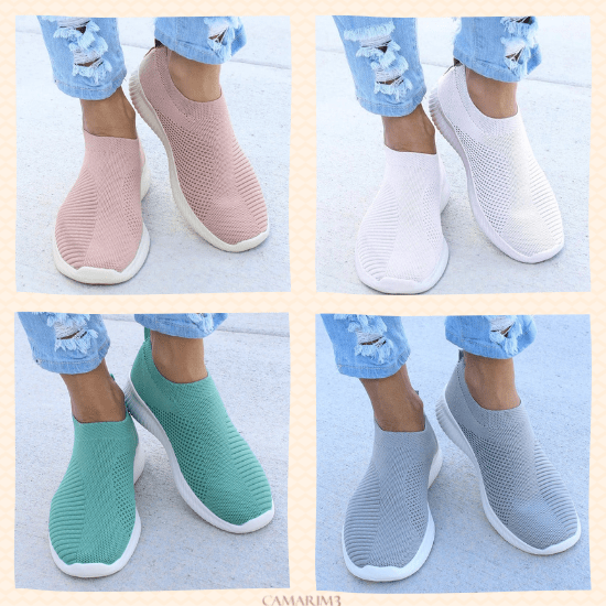 Tênis Knit Feminino Harmonia – Conforto que Acolhe Seus Pés
