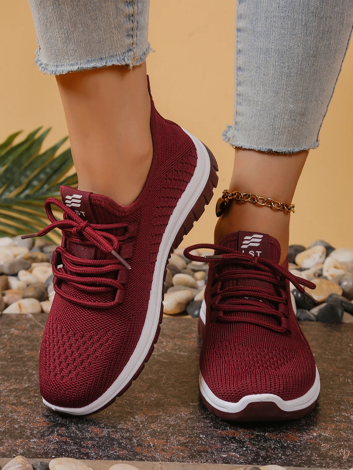 Sapatos femininos, solas macias, pés não cansados, tênis de verão, sapatos plataforma, tecelagem voadora, tênis femininos respiráveis