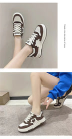 Mocassins esportivos casuais estrelas para mulheres, sapatos esportivos volumosos, fundo macio com conforto ao ar livre, sapatos antiderrapantes, moda