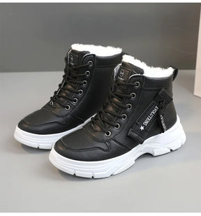 Botas femininas 2024 moda inverno à prova dwaterproof água altura aumentada botas de neve quente mais alta superior algodão sapatos plataforma esportes tornozelo botas