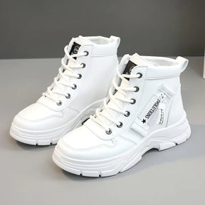 Botas femininas 2024 moda inverno à prova dwaterproof água altura aumentada botas de neve quente mais alta superior algodão sapatos plataforma esportes tornozelo botas