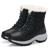 Ankel botas para mulheres inverno ao ar livre botas de neve quentes plataforma grossa impermeável antiderrapante sapatos quentes mulher botas plus size casual