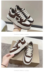 Mocassins esportivos casuais estrelas para mulheres, sapatos esportivos volumosos, fundo macio com conforto ao ar livre, sapatos antiderrapantes, moda