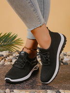 Sapatos femininos, solas macias, pés não cansados, tênis de verão, sapatos plataforma, tecelagem voadora, tênis femininos respiráveis