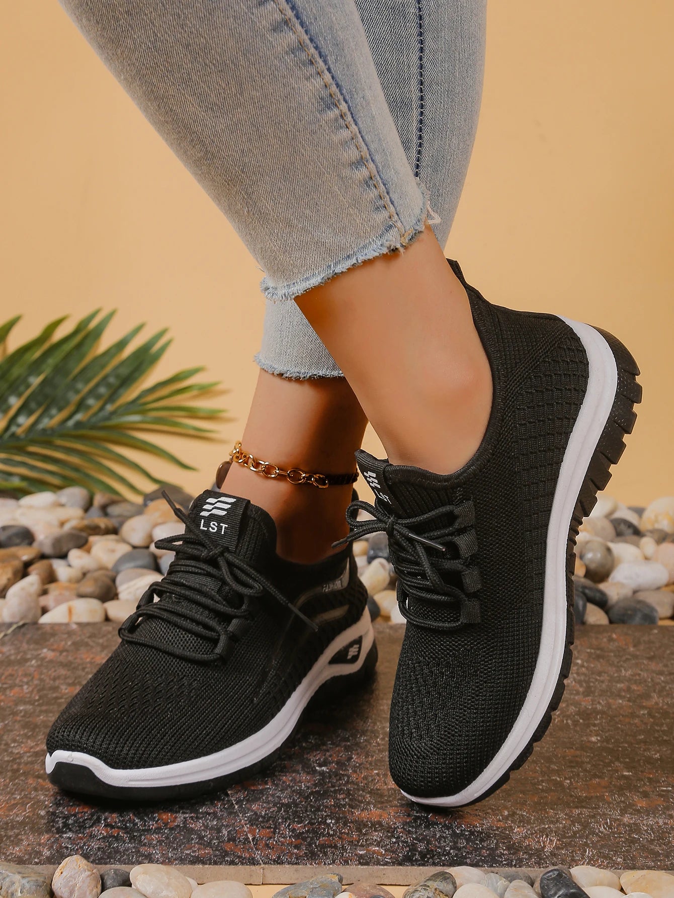 Sapatos femininos, solas macias, pés não cansados, tênis de verão, sapatos plataforma, tecelagem voadora, tênis femininos respiráveis