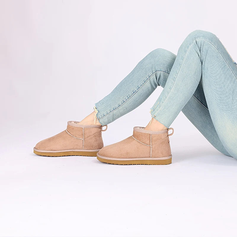 Evshine botas de neve clássicas femininas botas de tornozelo curto inverno super quente macio sapatos femininos moda aconchegante bota de neve ao ar livre para mulher