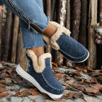 Inverno apartamentos mulheres botas de tornozelo de neve curto de pelúcia sapatos de algodão inverno designer quente sapatos casuais 2024 tendência andando zapatos senhoras