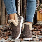 Inverno apartamentos mulheres botas de tornozelo de neve curto de pelúcia sapatos de algodão inverno designer quente sapatos casuais 2024 tendência andando zapatos senhoras