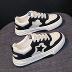 Mocassins esportivos casuais estrelas para mulheres, sapatos esportivos volumosos, fundo macio com conforto ao ar livre, sapatos antiderrapantes, moda