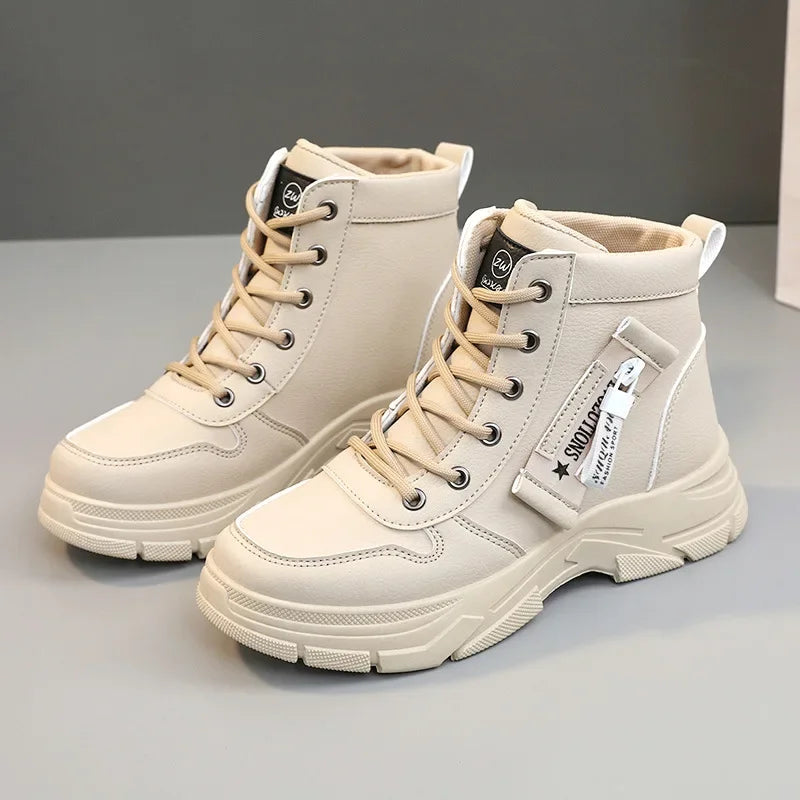 Botas femininas 2024 moda inverno à prova dwaterproof água altura aumentada botas de neve quente mais alta superior algodão sapatos plataforma esportes tornozelo botas