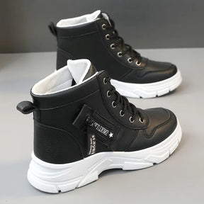 Botas femininas 2024 moda inverno à prova dwaterproof água altura aumentada botas de neve quente mais alta superior algodão sapatos plataforma esportes tornozelo botas