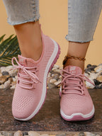 Sapatos femininos, solas macias, pés não cansados, tênis de verão, sapatos plataforma, tecelagem voadora, tênis femininos respiráveis