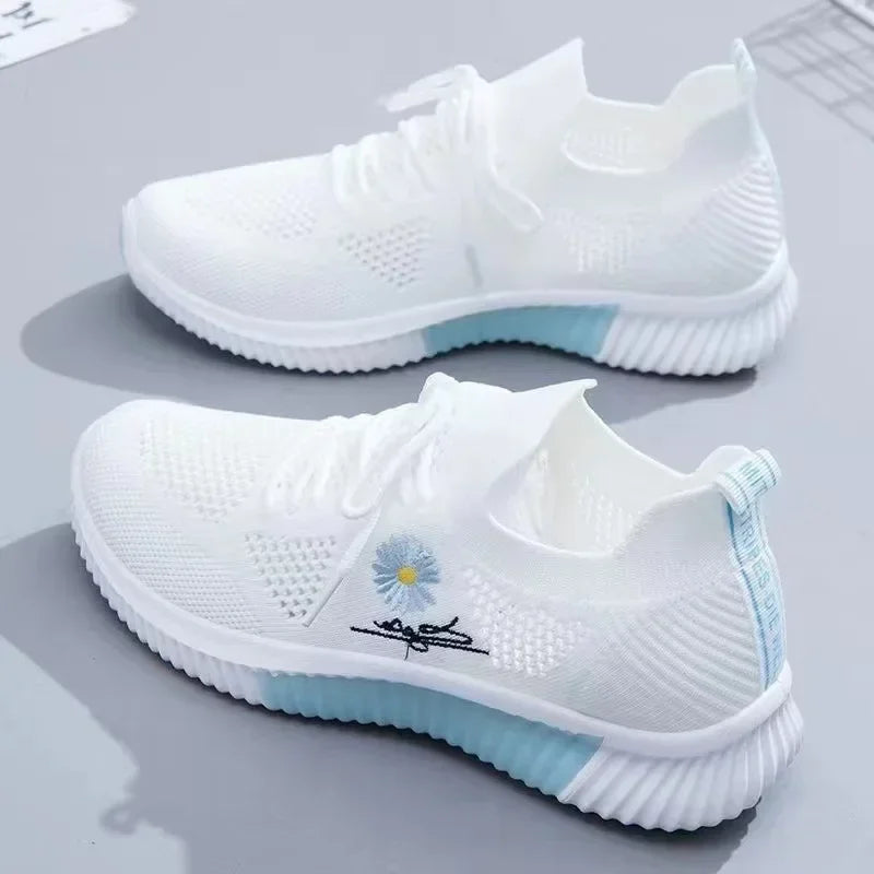 Tenis feminino verão feminino tênis 2025 venda quente grande malha de ar versátil oco respirável ginásio sapatos esportivos sapatos casuais