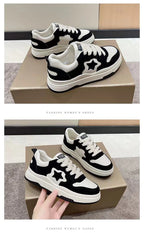 Mocassins esportivos casuais estrelas para mulheres, sapatos esportivos volumosos, fundo macio com conforto ao ar livre, sapatos antiderrapantes, moda