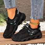 Tênis de malha respirável feminino-sapatos de caminhada casuais leves design de renda para atividades ao ar livre de verão tênis femininos