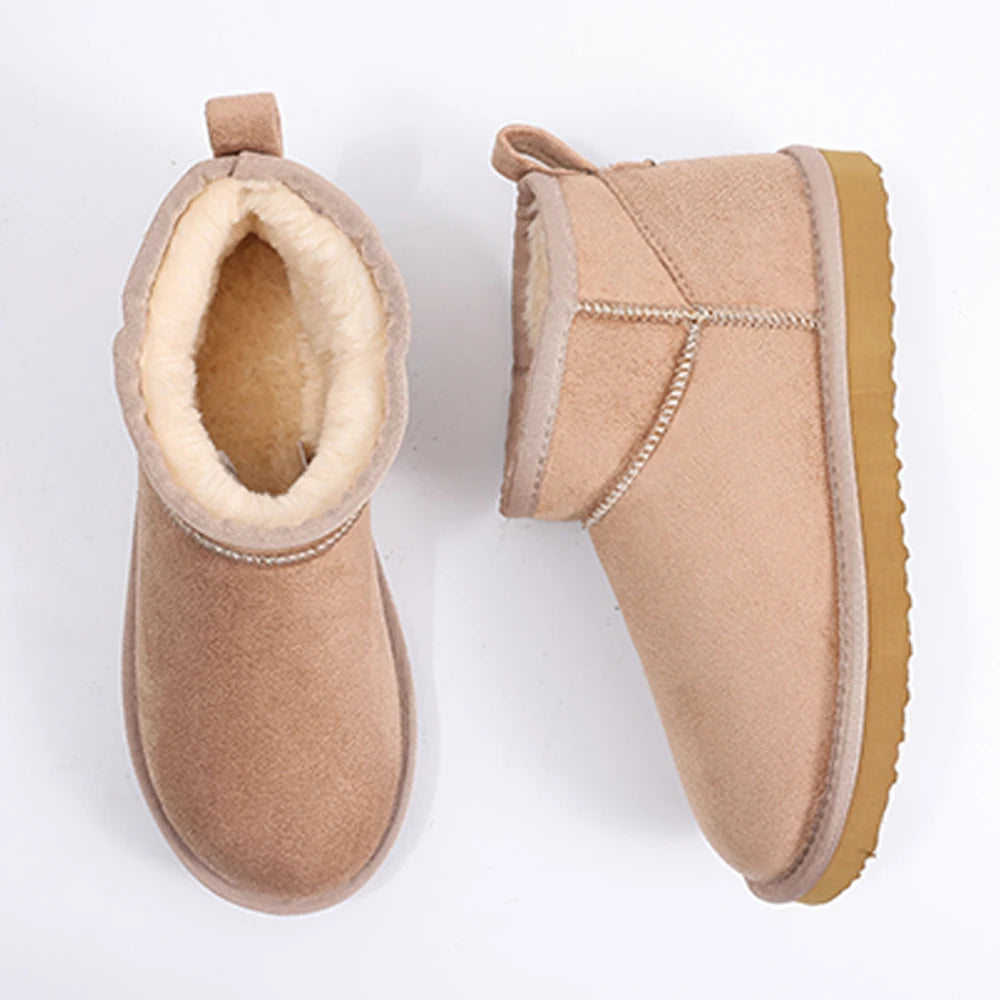Evshine botas de neve clássicas femininas botas de tornozelo curto inverno super quente macio sapatos femininos moda aconchegante bota de neve ao ar livre para mulher