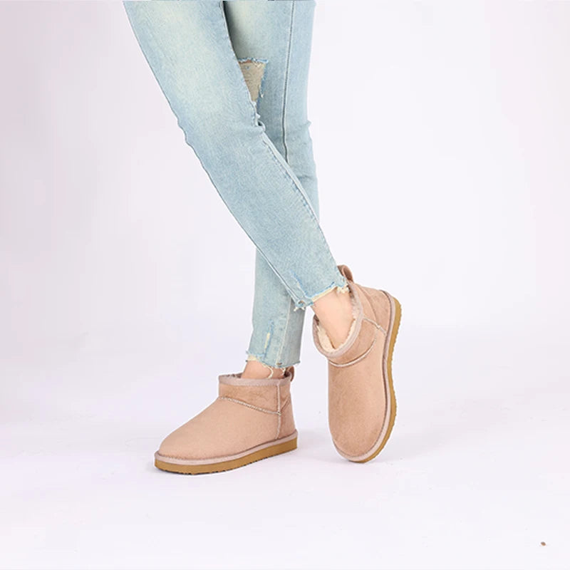 Evshine botas de neve clássicas femininas botas de tornozelo curto inverno super quente macio sapatos femininos moda aconchegante bota de neve ao ar livre para mulher