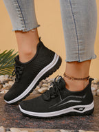 Sapatos femininos, solas macias, pés não cansados, tênis de verão, sapatos plataforma, tecelagem voadora, tênis femininos respiráveis