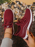 Sapatos femininos, solas macias, pés não cansados, tênis de verão, sapatos plataforma, tecelagem voadora, tênis femininos respiráveis