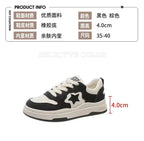 Mocassins esportivos casuais estrelas para mulheres, sapatos esportivos volumosos, fundo macio com conforto ao ar livre, sapatos antiderrapantes, moda