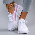 Sapatos baixos de malha respirável de verão feminino, sapatos femininos, tênis casuais, folga frete grátis