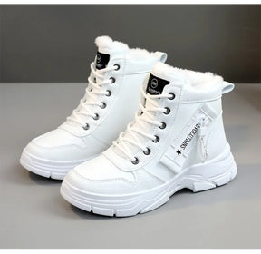 Botas femininas 2024 moda inverno à prova dwaterproof água altura aumentada botas de neve quente mais alta superior algodão sapatos plataforma esportes tornozelo botas