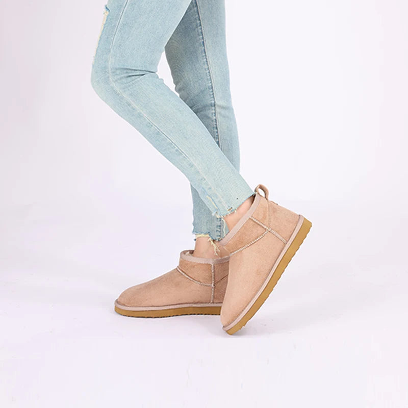 Evshine botas de neve clássicas femininas botas de tornozelo curto inverno super quente macio sapatos femininos moda aconchegante bota de neve ao ar livre para mulher