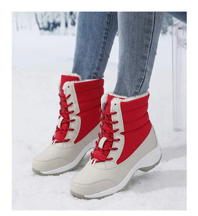 Ankel botas para mulheres inverno ao ar livre botas de neve quentes plataforma grossa impermeável antiderrapante sapatos quentes mulher botas plus size casual