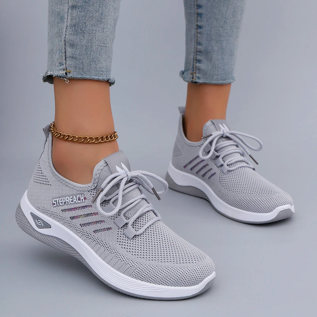 Verão feminino malha respirável sapatos planos sapatos femininos tênis casuais, liberação frete grátis