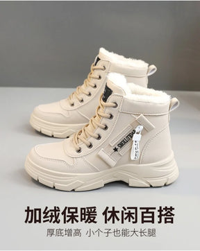Botas femininas 2024 moda inverno à prova dwaterproof água altura aumentada botas de neve quente mais alta superior algodão sapatos plataforma esportes tornozelo botas