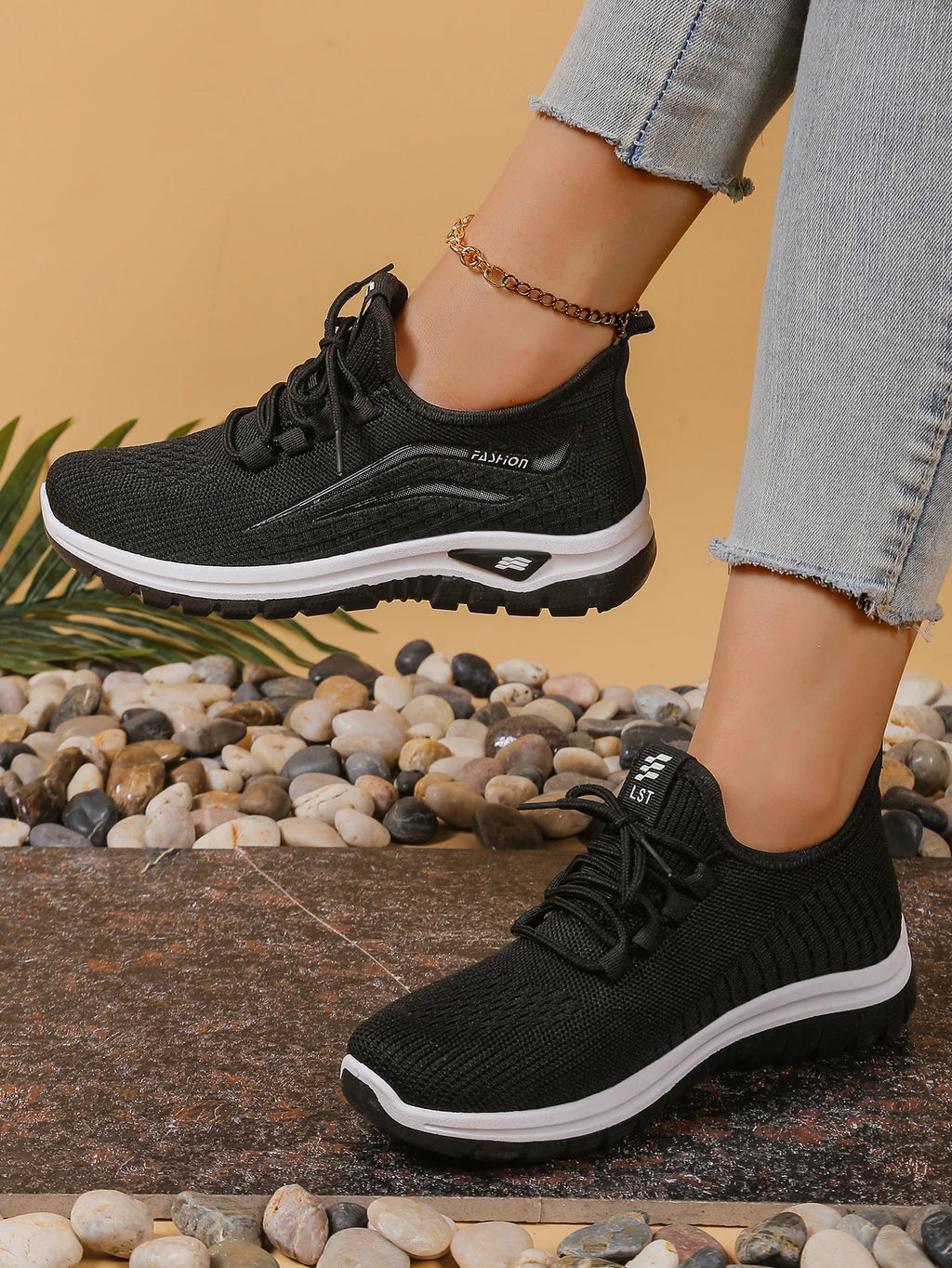 Sapatos femininos, solas macias, pés não cansados, tênis de verão, sapatos plataforma, tecelagem voadora, tênis femininos respiráveis