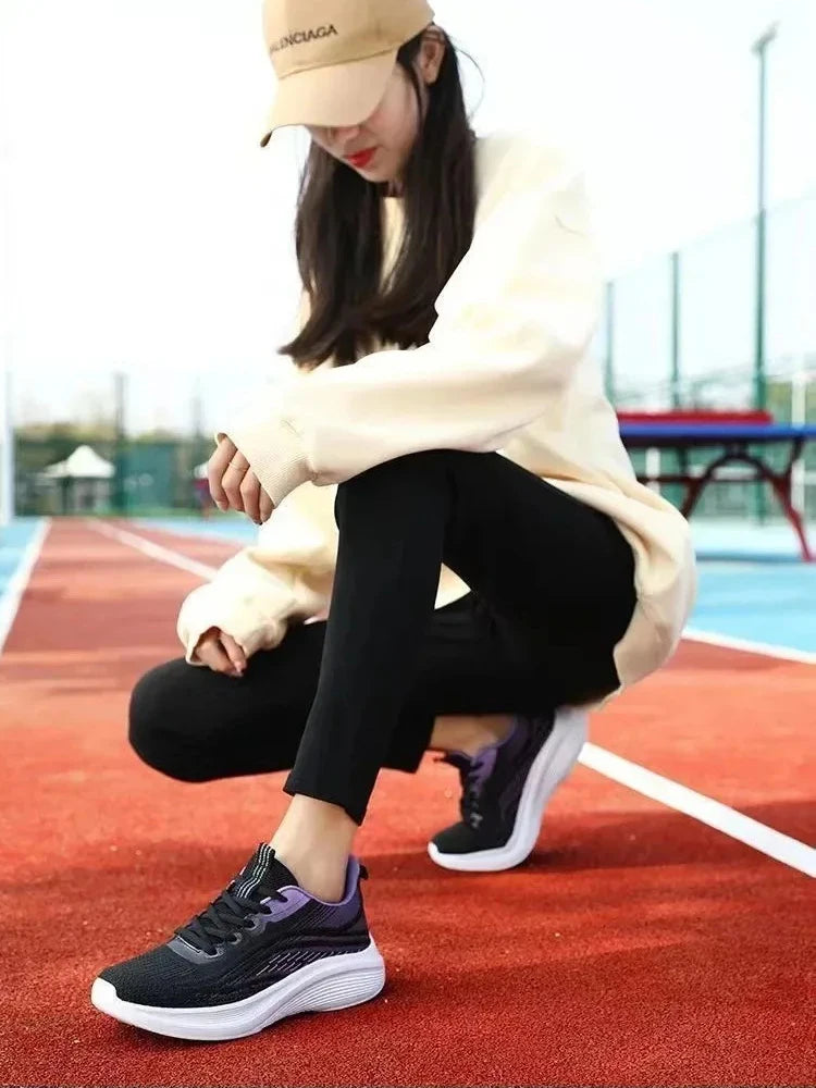 Casual correndo verão moda anti deslizamento caminhadas malha respirabilidade sapato atlético tênis mulher tendência 2024 mulher tênis casal