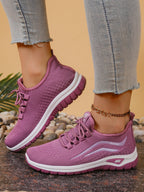 Sapatos femininos, solas macias, pés não cansados, tênis de verão, sapatos plataforma, tecelagem voadora, tênis femininos respiráveis